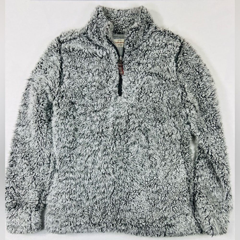 Original Weatherproof Vintage Womens Comfy Jacket Gray S Sherpa Pullover